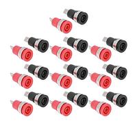 10 Pares de Conectores Tipo Banana de 4 mm, Negro y Rojo, Poste de Unión para Montaje en Panel, Adaptador de Seguridad, Bloque de Terminales de Tipo de Soldadura de Chasis