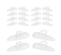 10 Pares De Correctores De Juanetes De Hallux Valgus, Corrector De Un Solo Orificio Del Dedo Medio Del Pie Para La Herramienta De Cuidado Del Dedo Del Pie(blanco)