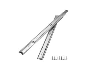 10 pares de deslizadores de cajón de rodamiento de bolas de extensión completa, rieles de gabinete de montaje lateral resistentes, capacidad de carga de 100 libras, herrajes deslizantes suaves y