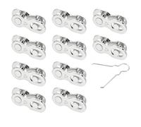 10 pares de eslabones de cadena para bicicleta, 6/7/8 compartimentos para Shimano Quick Link con herramienta, accesorios de reparación rápida