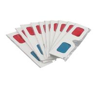 10 pares de gafas 3D estereoscópicas de papel rojo-azul para cine, gafas 3D anaglifo de papel