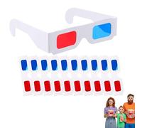 10 pares de gafas 3D, gafas de anaglifo con lentes rojas y azules, gafas 3D para televisión, ideales para películas 3D, entretenimiento en casa, enseñanza escolar y exposiciones de ciencia