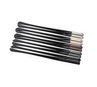 10 pares de gafas de Metal de 4,5mm y 6mm de ancho, patillas flexibles con punta, gafas de Metal, varilla de resorte T60(45W Grey)