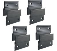 10 pares de ganchos franceses de tacos franceses, 2 pulgadas, barra en Z de aluminio resistente, montaje en pared, para colgar espejos y marcos de fotos (negro, 10 pares)