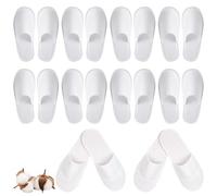 10 Pares de Pantuflas Desechables de Huésped - Zapatillas Blancas para Hotel, Spa, Viaje, Hogar, Baño y Boda - para Hombre y Mujer