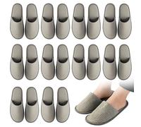 10 pares de pantuflas para invitados, pantuflas de hotel, zapatillas de viaje de forro polar, pantuflas de invitados antideslizantes, talla universal, zapatillas de spa suaves polares, talla única