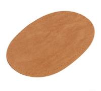 10 pares de parches ovalados cosidos de piel sintética para reforzar jeans, pantalones, mangas y chaquetas (camello)