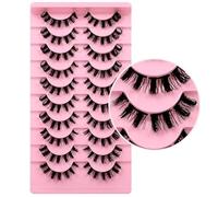 10 Pares De Pestañas Rizadas Rusas Segmentadas (7-18 Mm): La Parte Inferior Está Firmemente Unida Y No Es Fácil De Aflojar, Pestañas Rusas Segmentadas D Curl 3D,B