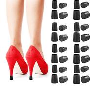 10 pares de protectores de talón alto, de goma antideslizante, color negro, para reparación de zapatos, puntas de repuesto para fiestas al aire libre, bodas, eventos, 5 tamaños (XS, S, M, L)