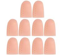 10 pares de punteras de gel para dedos de los pies, protector de dedos gordos, ampolla transpirable, alivio del dolor, cubierta de dedos reutilizable(Ilumina el tono de la piel)