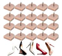10 pares de tacones altos de repuesto para talón de uñas en forma de U, protector de tapa de zapato, kit de reemplazo de uñas, grifo de repuesto, accesorios de reparación de talón (613 beiges 19*20.5)