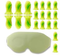 10 pares de tapones para los oídos de espuma suave 2025, tapones para los oídos para dormir y dormir de lado, alivio de la ansiedad y el ruido, 36 dB, con 1 máscara para dormir