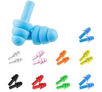 10 Pares de Tapones para los Oídos,Tapones para los Oídos de Silicona,Cancelación de Ruido Tapones,Reutilizables Tapones de Reducir Ruidos,Tapones para los Oídos para Nadar
