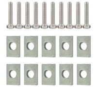 10 Pares De Tuercas Y Tornillos De Batería Para Moto Scooter, Tornillos Ergal Moto, Tuerca Rectangular, Tornillos De Cabeza Hexagonal