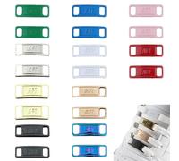 10 Pares Hebillas de Cordones Set,AF1 Etiqueta de Metal para Todos los Cordones Decorados,Bricolaje Hebillas Cordones de Zapatos para Niños y Adultos(10 Colores)