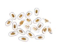 10 pares/lote de lentes de PVC dorados, antideslizantes, conductores de aluminio, almohadillas de nariz plateadas