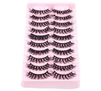 10 Pares Pestañas Postizas de Aspecto Natural Negras, Imitación | Look Natural y Delicado, Cómodas para Uso Diario y Sesión Fotográfica, Realzan la Mirada