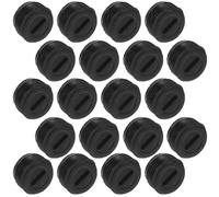 10 Pares Tapa de Portaescobillas de Carbón Negra de Plástico