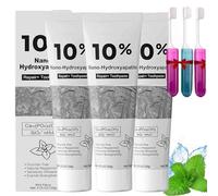 10% Pasta De Dientes De Hidroxiapatita,ProteccióN Del Esmalte Dental Y Fortalecimiento De Los Dientes,ReparacióN Del Esmalte Sin FlúOr,Natural,Para Uso Familiar (0013-3Pc, Sabor fresco)