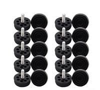 10 patas ajustables para muebles, M8 x 30 x 20 mm, tornillos de ajuste con tuerca de impacto, pie de ajuste para patas de mesa, patas de muebles