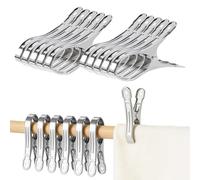 10 Pcs 13CM Toalla Playa Tumbona, Pinzas Grandes para Sujetar, Pinzas para Toallas de Playa de Acero Inoxidable, Pinza para Edredón de Acero INOX Multiusos para Edredones Secado de Ropas