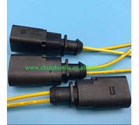 10 pcs 2 Pin Plug Flat Contact Housing Socket Connector Wire Harness Cable - Compatible with 1J0973802 1J0 973 802