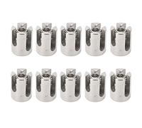 10 PCS 6 mm 316 Stainless Steel Wire Rope Clamps, Trellis Cross Clips for Railing Fixing Connector for Indoor Outdoor Wall Trellis System