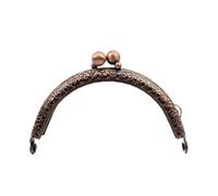10 Pcs 8.5CM Double Bead Metal Frame Coin Purse Kiss Clasp For Wallet Handle Clutch DIY Bag Accessory 5 Colors(Red copper)