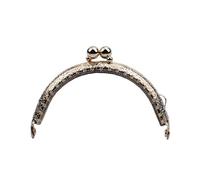 10 Pcs 8.5CM Double Bead Metal Frame Coin Purse Kiss Clasp For Wallet Handle Clutch DIY Bag Accessory 5 Colors(Golden)