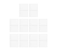 10 PCS A6 bolsillos perforados: archivo de papel de bolsillo de carpeta transparente Sobres para el organizador de efectivo Crédito de la tarjeta de presentación Postales Postales Proyecto