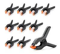 10 PCS Abrazaderas de Resorte Nylon,Resorte Abrazadera,Negro Abrazaderas de Resorte de Plástico,Pinzas de Clips,Abrazaderas de Resorte Plastico,Pinzas de Resorte,con Amplia Apertura Mordaza,para Foto
