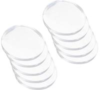 10 Pcs Acrylic Round Discs Thickness 8Mm, Plastic Plate Transparent Panel for Sign DIY Craft Project And Picture Frame,Diameter 50mm(Diameter 40mm)