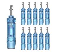 10 Pcs Agujas de Repuesto Dr.pen Microneedling 42 Pin, para Pluma de Microneedling Modelo A9 M8S A8S, Auténticas Aguja de Repuesto Desechables Consejos de Repuesto Cartuchos Accesorios de Microagujas