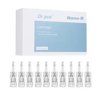 10 Pcs Agujas Originales Dr.pen Nano-R, Compatible con Dr.pen Ultima A10, Estimula el Colágeno para Combatir las Arrugas, Cartuchos de Tinta de Repuesto Dr.pen Dermapen Profesional (Nano-R, 10 Pcs)