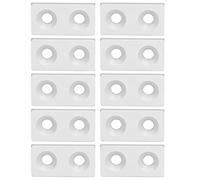 10 Pcs Aluminum Alloy End Cover Plate, Double Hole Profile End Caps for 2040 Frame, Anodized CNC Machine Covers with Secure Screw Mounting for 3D Printers Robotics Industrial Use (Plata)