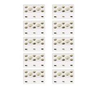 10 PCS Bloques de Terminales 10A Doble Fila Terminales, Bloques Terminales Conector Cabl Conectores de Cerámica de Porcelana de Alta Temperatura para Cable Eléctrico