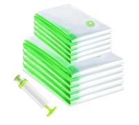 10 Pcs Bolsa De Almacenamiento Bolsa De Vacío, Sous Vide Bolsa Con Bomba, Bolsas De Vacío Reutilizables, para Bolsas De Vacío De Viaje, Conservación De Alimentos