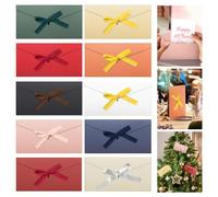 10 PCS Buste Colorate con Nastri, Buste di Carta Kraft Vintage, 10 Colori Buste Lettera, Buste Inviti Matrimonio, Buste Grandi per Compleanno Matrimonio Natale, 22 * 11CM