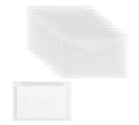 10 PCS Carpeta Sobre Portafolios A5, Sobre Plástico Transparente Cierre Clic, Pack de Sobres Plástico A5 Resistentes, Sobre Anillas y Organizadores para Oficina, Escuela y Portafolios