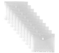 10 PCS Carpetas Sobre Plastico A5 con Botón, 7 Agujeros, 23x18cm, Bolsas Archivadoras Transparentes e Lmpermeables para Organización de Documentos en Oficina, Escuela y Hogar