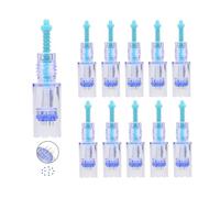 10 Pcs Cartuchos de Micropunción de Repuesto Desechables 12 Pin, Microagujas de Repuesto Originales Desechables para la Máquina de Tatuaje de Maquillaje Permanente Microblading Artmex V6 V8 V9 V11