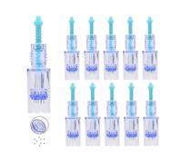10 Pcs Cartuchos de Micropunción de Repuesto Desechables 9 Pin, Microagujas de Repuesto Originales Desechables para la Máquina de Tatuaje de Maquillaje Permanente Microblading Artmex V6 V8 V9 V11