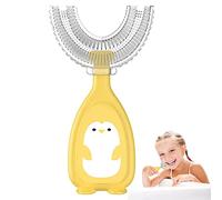 10 Pcs Cepillo de dientes en forma de U para niños 360 - Cepillos de dientes para niños Cabezal de cepillo de silicona suave | Cepillo de dientes redondo fácil Espuma circular Manual Niño niña Cyhamse