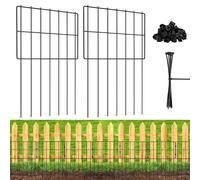 10 pcs cerca de barrera de animales 17 '' (h) x 10.8 pies (l) Sin borde de la valla de jardn para perros pequeos y conejos de metal a prueba de xi