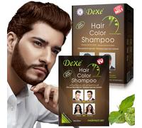 10 PCS de tinte instantáneo negro, apto para cabello y barba negros de hombres y mujeres, fácil de usar, efecto duradero durante 30 días, ingredientes naturales - 250 ml (Dark Brown)