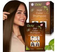 10 PCS de tinte instantáneo negro, apto para cabello y barba negros de hombres y mujeres, fácil de usar, efecto duradero durante 30 días, ingredientes naturales - 250 ml (Light Brown)