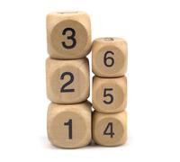 10 Pcs Dices De Seis Lados 1-6 Dices Numerados Juego De Acesorios Madera para Juegos