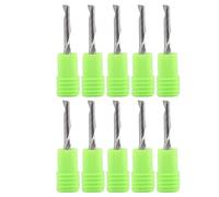 10 PCS End Mill CNC Single Flute Router Bits, 4mm(0.157«) Shank,4mm(0.157») Cutting Dia,22mm（0.866") Cutting Length, Solid Tungsten Carbide Alloy CNC Bits, Milling Cutter for Aluminum.