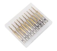 10 Pcs Hex Shank Screw Tap Drill Bit, Coated HSS Tapping Tool with Spiral Flute Design, Metric Coarse Thread Machine Tap for Blind Hole, Compatible with Power Drill and Be (M3-2.5 (6 mangos