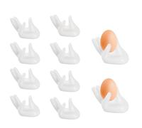 10 PCS Huevera de Cerámica Blancas, Huevos Soporte de Porcelana para el Desayuno, Sostenedor Tazas del Huevo para Contener Huevo Desayuno Saludable